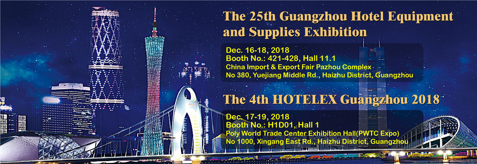 Derniers blogs de l'entreprise sur La 25ème exposition et le 4ème HOTELEX Guangzhou 2018 d'équipement et d'approvisionnements d'hôtel de Guangzhou