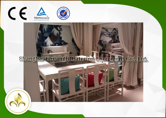 acheter Sièges extérieurs/d'intérieur du tableau huit de plat de gril de Teppanyaki établis dans l'épurateur électrostatique de vapeur online manufacture