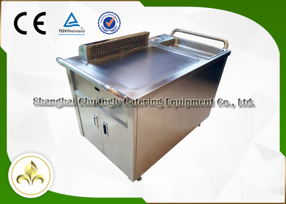 acheter Gril mobile de Teppanyaki de cuisine de BARBECUE fait sur commande avec le précipitateur d'échappement/vapeur online manufacture