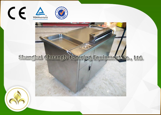 acheter Rendement élevé de Teppanyaki de barbecue de S/S de gril de gauffreuse extérieure mobile de surface plane online manufacture