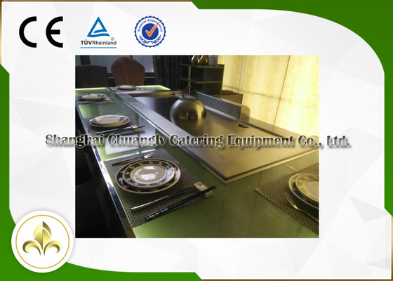 acheter Gril en verre de feu vert Teppanyaki Hibachi, gril de surface plane de gaz de cadre en acier online manufacture