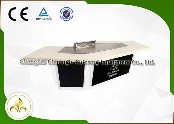 acheter Le gaz Teppanyaki de montagne de neige plaquent le gril dinant japonais construit dans le ventilateur online manufacture