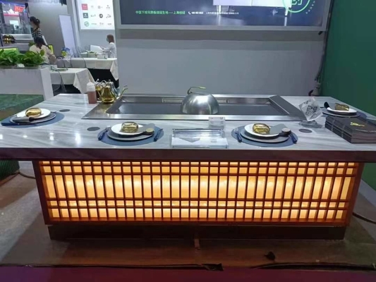 acheter Tableau commercial de gril de Teppanyaki d'acier allié avec l'épurateur électrostatique de vapeur online manufacture