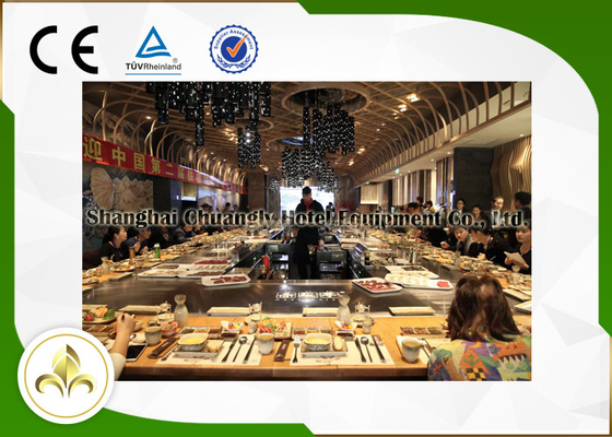 acheter Tableau extérieur non standard de Hibachi de rectangle/cercle avec les sièges multiples 8KW online manufacture