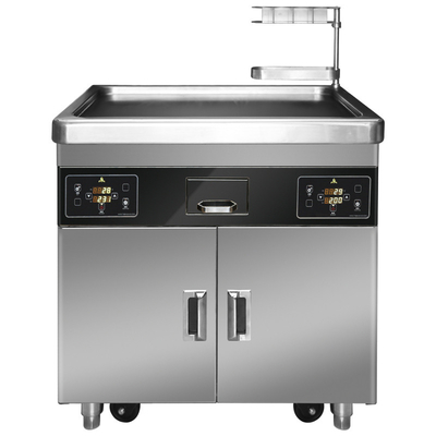 acheter Tableau mobile multifonctionnel de gril de Teppanyaki de cuisine commerciale avec le double four online manufacture