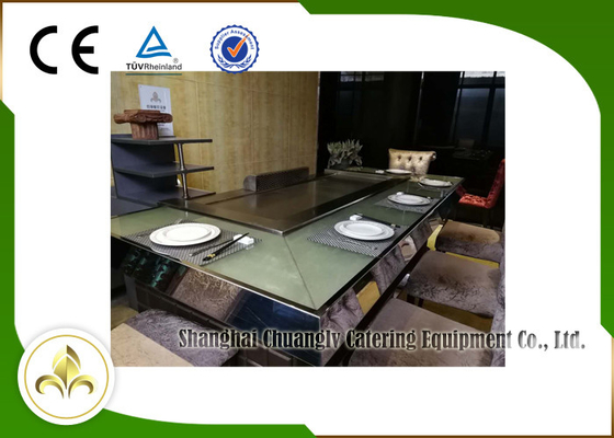 acheter Gril électrique de Front Air Supply Teppanyaki Table de chauffage de 9 sièges, gril d'intérieur de Teppanyaki online manufacture