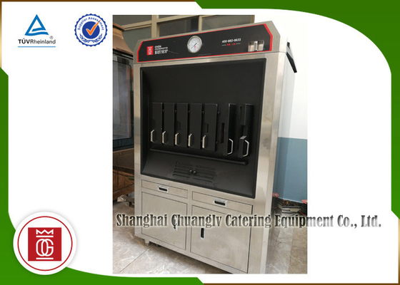 acheter Le poisson du chauffage 6 de charbon de bois espace la forme à une seule couche de rectangle de machine de gril de poissons fabrication en ligne