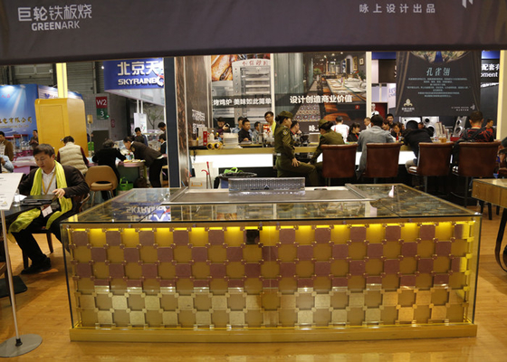 acheter Double induction de tube d'Electricial de gril de Teppanyaki de restaurant japonais de brûleurs online manufacture