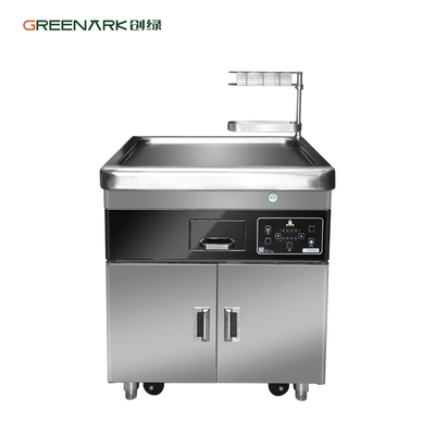 acheter Tableau mobile multifonctionnel de gril de Teppanyaki de cuisine commerciale avec le double four fabrication en ligne