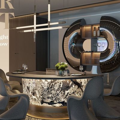 acheter Custom 7/8 Seats Teppanyaki Grill Table with 600*440mm Heating Area and 2500m³/h Airflow Capacity fabrication en ligne