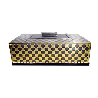 acheter 1.6m 8KW Gas Teppanyaki Grill Table with 8 Seats and Lower Exhaust for Commercial Use fabrication en ligne