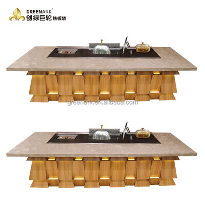 acheter Fan Shape Commercial Electric Hibachi Cooktop Teppanyaki Grill Table with 450*400mm Cook Area and ISO 9001-2008 Certification fabrication en ligne