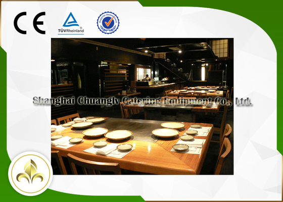 Capacité japonaise professionnelle de sièges du Tableau 7 de gril de Teppanyaki pour des crustacés/légume