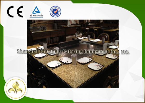 Tableau extérieur d'intérieur de gril de Teppanyaki Hibachi de 9 sièges pour l'hôtel/la plaza/restaurant/barre de nourriture