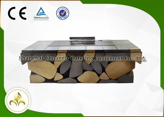 Tableau de Teppanyaki Hibachi Grill de mineur d'or, équipement de gril de Teppanyaki de gaz