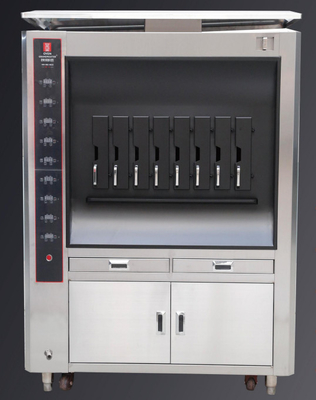 Contrôle numérique de style européen chauffant une ou deux couches 4/6/8 espaces Fish Grill Machine