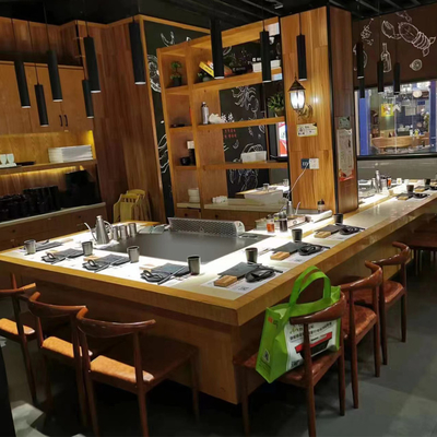 Table de gril électromagnétique Teppanyaki 7 - 10 sièges