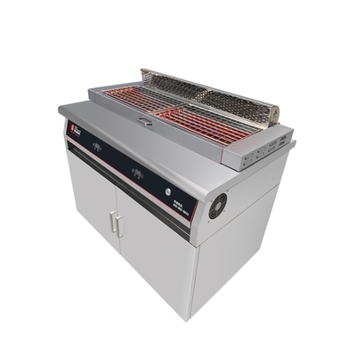 Grillons électriques à barbecue commerciaux en acier inoxydable avec système d'échappement à courbe descendante