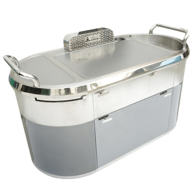 Tableau mobile de gril de Teppanyaki de hausse d'acier inoxydable de GREENARK TO14 - électromagnétique