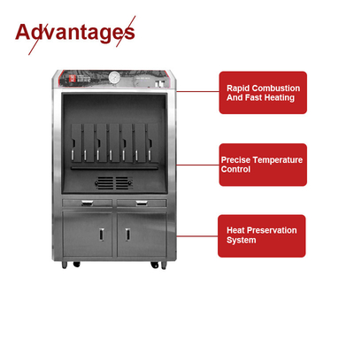 Machine commerciale de gril de poissons de charbon de bois des grilles 4-6 à une seule couche du GRAND MAÎTRE 380V de FOUR