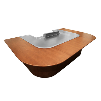 Table de grill Hibachi personnalisable avec décoration de table en bois
