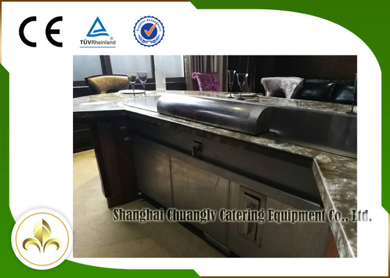 Tableau japonais naturel de gril de Teppanyaki de chauffage au gaz, gril électrique de dessus de Tableau de Teppanyaki