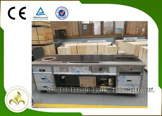 Barbecue fonctionnel multi de fourneau de soupe à rectangle de Tableau de gril d'Eletromagnetic Teppanyaki