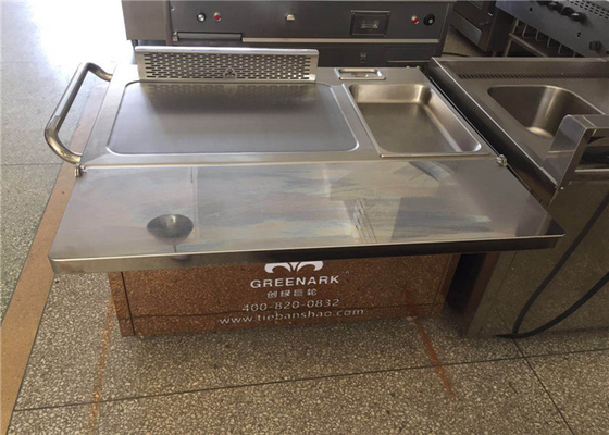 Gril japonais d'acier inoxydable Teppanyaki de rectangle avec le contrôle de thermostat
