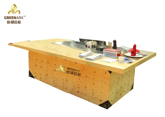 Longueur du tableau 2400mm de gril de Teppanyaki de rectangle de chauffage par induction de couleur d'or