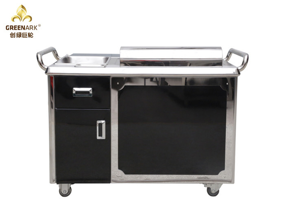 Gril japonais noir de 1200mm Teppanyaki faisant cuire l'équipement/le plat électrique Teppanyaki de restaurant