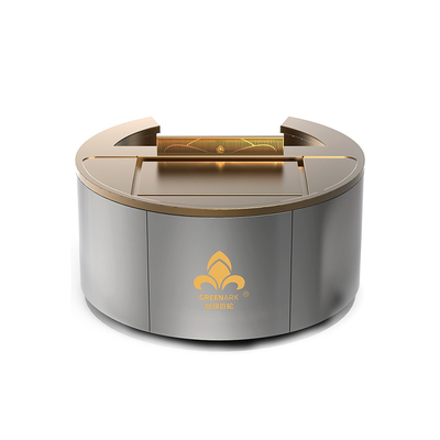Table de Teppanyaki en cuivre rond peut être personnalisé en taille et méthode d'échappement de fumée (selon les besoins)hibachi grill