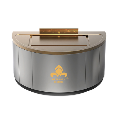 Table de Tepanyaki en cuivre semi-circulaire Taille personnalisée et méthode d'échappement de fumée Hibachi Grill