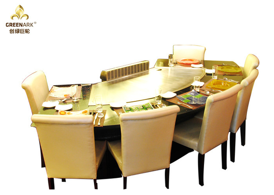 Plaza de nourriture/emballage en bois de cas d'OEM de gril de Tableau de Teppanyaki voiture de buffet