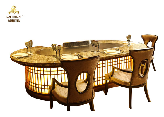 Tableau commercial sur commande de gril de teppanyaki avec l'épuisement submergé