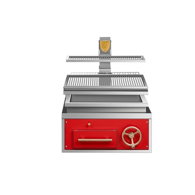 Barbecue/four à pizza/grill à viande espagnol commercial en fer, four à charbon