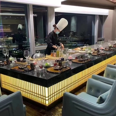 Table à griller en acier inoxydable Teppanyaki 2400x850x800mm 8000W
