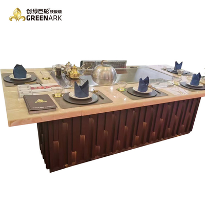 Tableau de gril de Teppanyaki de BARBECUE de l'acier inoxydable 304 électrique/gaz sans fumée