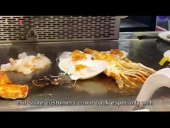 Tableau de gril de Teppanyaki d'acier du restaurant 380V Satinless